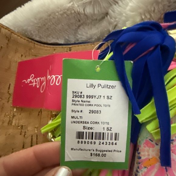 Lilly Pulitzer Colorful Tote Bag with Tassels NWT - Picture 8 of 8